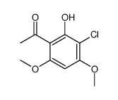 1-(3-chloro-2-hydroxy-4,6-dimethoxyphenyl)ethanone结构式
