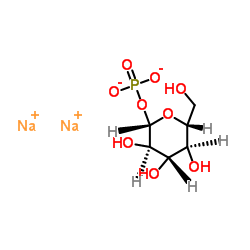 β-D-吡喃葡萄糖-1-磷酸二钠盐结构式