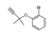 1-bromo-2-(1,1-dimethyl-prop-2-ynyloxy)-benzene结构式