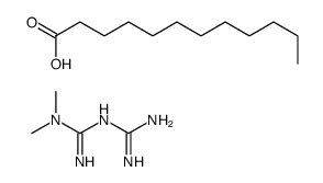 3-(diaminomethylidene)-1,1-dimethylguanidine,dodecanoic acid结构式