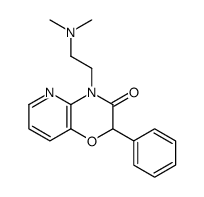 10-(2-dimethylaminoethyl)-8-phenyl-7-oxa-2,10-diazabicyclo[4.4.0]deca- 2,4,11-trien-9-one Structure