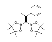 1,1-bis(4',4',5',5'-tetramethyl-1',3',2'-dioxaborolan-2'-yl)-2-phenyl-1-butene Structure