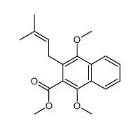 1,4-dimethoxy-3-(3-methyl-but-2-enyl)-naphthalene-2-carboxylic acid methyl ester Structure