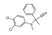 2-(N-Methyl-3,4-dichloranilino)-2-methyl-2-phenylacetonitril结构式