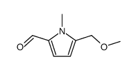 1H-Pyrrole-2-carboxaldehyde, 5-(methoxymethyl)-1-methyl- (9CI) Structure