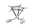 ((.eta-5-C5(CH3)5)iron(PMe3)(carbonyl)(methyl))结构式