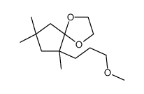 9-(3-methoxypropyl)-7,7,9-trimethyl-1,4-dioxaspiro[4.4]nonane结构式