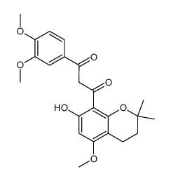 1-(3,4-Dimethoxy-phenyl)-3-(7-hydroxy-5-methoxy-2,2-dimethyl-chroman-8-yl)-propane-1,3-dione Structure