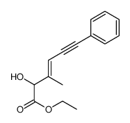 ethyl 2-hydroxy-3-methyl-6-phenylhex-3-en-5-ynoate结构式