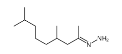 (E)-4,8-dimethylnonan-2-ylidenehydrazine结构式