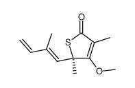 (R,E)-4-methoxy-3,5-dimethyl-5-(2-methylbuta-1,3-dien-1-yl)thiophen-2(5H)-one Structure