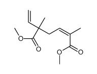 dimethyl 5-ethenyl-2,5-dimethylhex-2-enedioate结构式