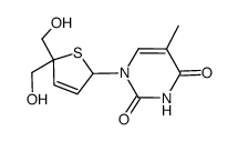 (+/-)-2',3'-didehydro-3'-deoxy-4'-hydroxymethyl-4'-thiothymidine Structure