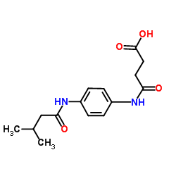 4-({4-[(3-Methylbutanoyl)amino]phenyl}amino)-4-oxobutanoic acid Structure