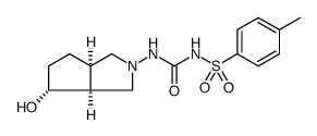 Benzenesulfonamide, N-[[(hexahydro-4-hydroxycyclopenta[c]pyrrol-2(1H)-yl)amino]carbonyl]-4-methyl-, (3aα,4α,6aα)- Structure