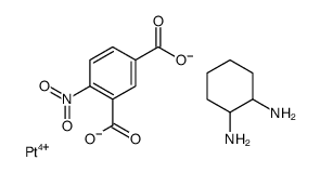 cyclohexane-1,2-diamine,4-nitrobenzene-1,3-dicarboxylate,platinum(4+)结构式