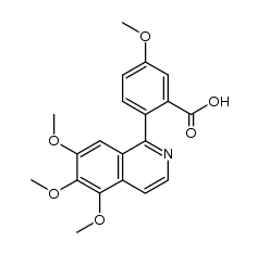 5-methoxy-2-(5,6,7-trimethoxyisoquinolin-1-yl)benzoic acid Structure