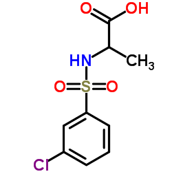2-(3-CHLORO-BENZENESULFONYLAMINO)-PROPIONIC ACID structure