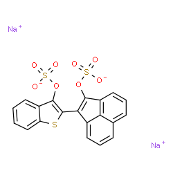 2-[2-(Sodiosulfooxy)acenaphthylen-1-yl]benzo[b]thiophen-3-ol (sulfuric acid sodium) salt结构式