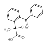 Benzeneacetic acid,2-benzoyl-a,a-dimethyl- Structure