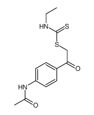 2-(4-Acetamidophenyl)-2-oxoethyl ethylcarbamodithioate结构式