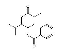 N-[(1E)-2-Isopropyl-5-methyl-4-oxo-2,5-cyclohexadien-1-ylidene]be nzamide结构式
