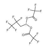 1-[bis(trifluoroacetoxy)iodo]-1H,1H-perfluoropropane Structure