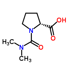 (R)-1-(Dimethylcarbamoyl)pyrrolidine-2-carboxylic Acid Structure
