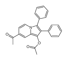 (7-acetyl-2,3-diphenylindolizin-1-yl) acetate Structure
