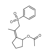 2-(1-(phenylsulfonyl)propan-2-ylidene)cyclopentyl acetate结构式