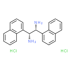 (1R,2R)-1,2-二(萘-1-基)乙烷-1,2-二胺二盐酸盐结构式