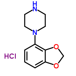1-(苯并[d][1,3]二氧代l-4-基)哌嗪盐酸盐结构式