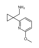 [1-(6-methoxypyridin-2-yl)cyclopropyl]methanamine结构式