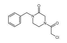 1-Benzyl-4-chloroacetyl-2-piperazinone Structure