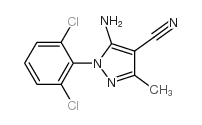5-Amino-1-(2,6-dichlorophenyl)-3-methyl-1H-pyrazole-4-carbonitrile Structure