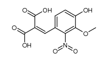 2-(4-hydroxy-3-methoxy-2-nitrobenzylidene)malonic acid结构式