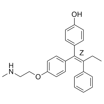 (Z)-4-羟基-N-去甲基他莫昔芬(异构体的混合物)图片