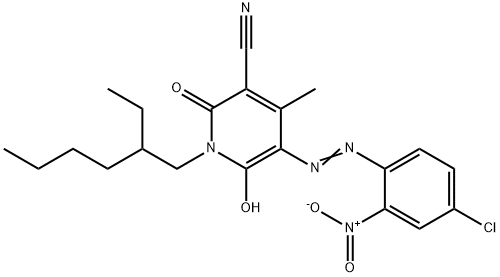 5-(4-Chloro-2-nitrophenylazo)-3-cyano-1-(2-ethylhexyl)-6-hydroxy-4-methyl-2-pyridone结构式