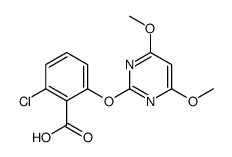 2-chloro-6-(4,6-dimethoxypyrimidin-2-yl)oxybenzoic acid Structure