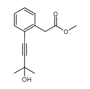 methyl 2-(2-(3-hydroxy-3-methylbut-1-ynyl)phenyl)acetate结构式