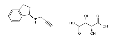 (1R)-N-prop-2-ynyl-2,3-dihydro-1H-inden-1-amine L-(+)-tartrate结构式