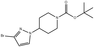 1-BOC-4-(3-溴-1-吡唑基)哌啶结构式