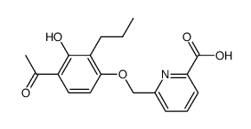 6-[(4-acetyl-3-hydroxy-2-n-propylphenoxy)methyl]pyridine-2-carboxylic acid Structure