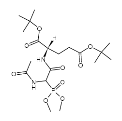 di-tert-butyl N-[2-(acetylamino)-2-(dimethoxyphosphinyl)acetyl]-L-glutamate结构式