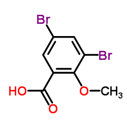 3,5-Dibromo-2-methoxybenzoic acid Structure