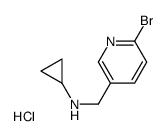 (6-Bromo-pyridin-3-ylmethyl)-cyclopropyl-amine hydrochloride Structure