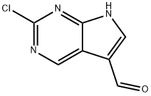 2-氯-7H-吡咯并[2,3-D]嘧啶-5-甲醛结构式