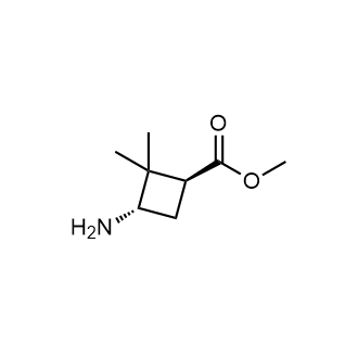 (1S,3S)-3-氨基-2,2-二甲基环丁烷-1-羧酸甲酯结构式