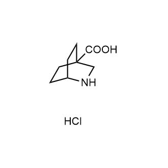 2-氮杂双环[2.2.2]辛烷-4-羧酸盐酸盐结构式
