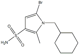 5-Bromo-1-(cyclohexylmethyl)-2-methyl-1H-pyrrole-3-sulfonamide Structure
